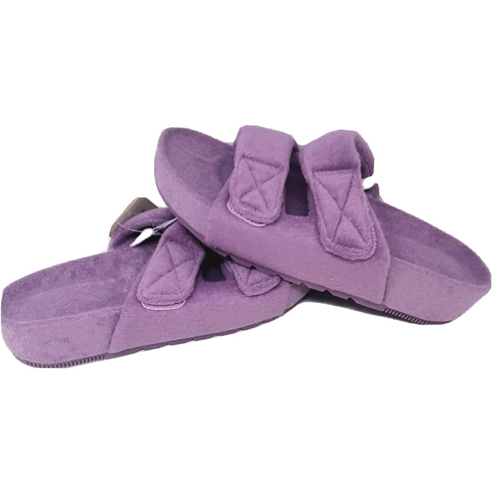 NWT Women's Adjustable Hook & Loop Purple Sandals - "a new day" Size 10